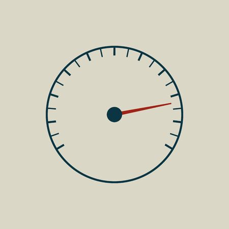 Speedometer or tachometer symbol with arrow. Vector art.のイラスト素材