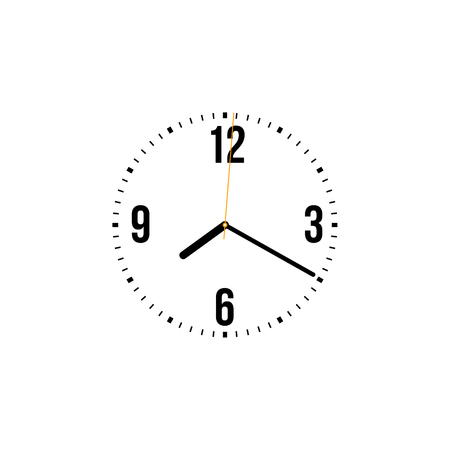 Vector clock illustration on a white background. Vector art.のイラスト素材