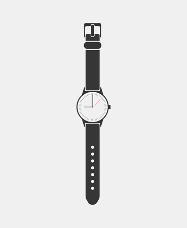 Trendy painted watch on a white background. Vector art.のイラスト素材