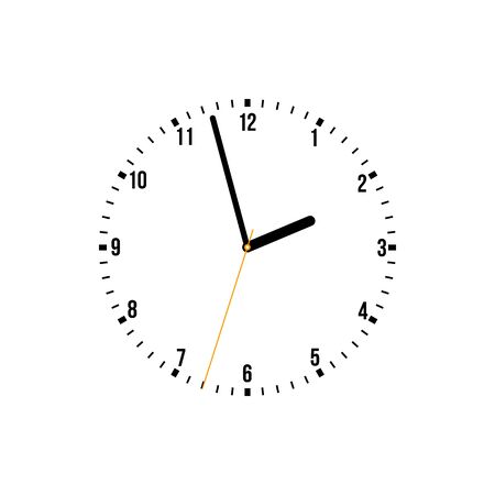 Vector clock illustration on a white background. Vector art.のイラスト素材