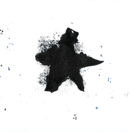 Pattern of geometric shapes in the form of a star on a white background.の写真素材