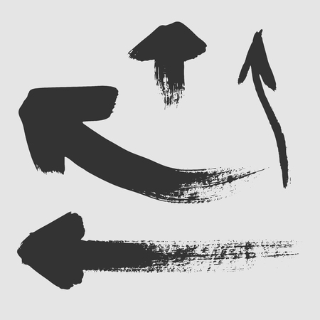 Set of different arrows on a white background. Vector art.のイラスト素材