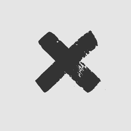 Pattern of geometric shapes in the form of a cross on a white background. Vector art.のイラスト素材