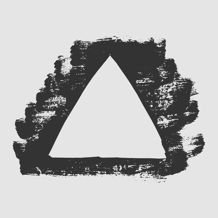 Pattern of geometric shapes in the form of a triangle on a white background. Vector art.のイラスト素材