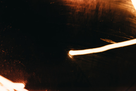 Abstract lines of light in the darkness. Photo with a long exposure