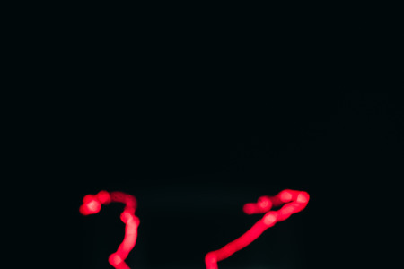 Abstract lines of light in the darkness. Photo with a long exposureの写真素材