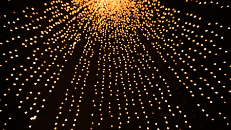 Yellow gold Christmas Lights. Christmas bright illuminations