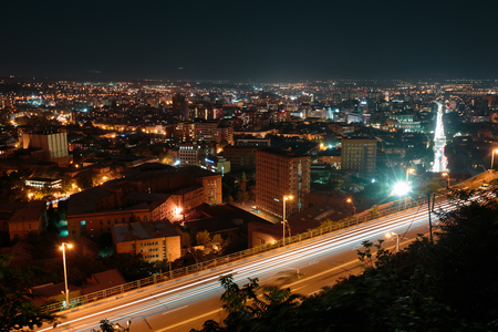 Night Yerevan, Armenia.の写真素材