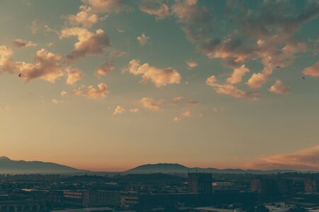 Clouds at sunset, Armeniaの写真素材