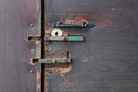 old door with locks