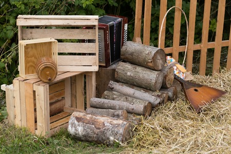 subjects of the Russian villageの写真素材