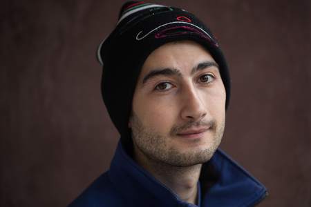 portrait of a caucasian guyの写真素材