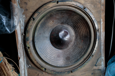 old and dusty sound columnの写真素材