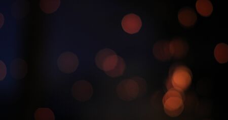 bright and fiery bokeh on a black background