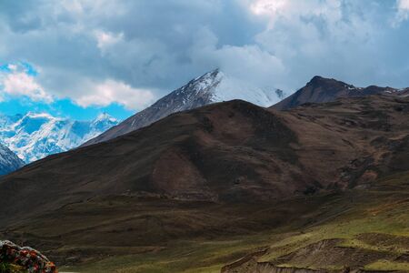 landscape from the high mountains in the daytime