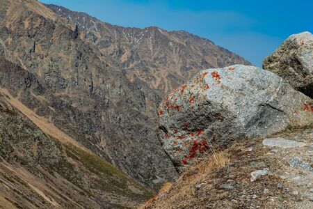 landscape from the high mountains in the daytimeの写真素材