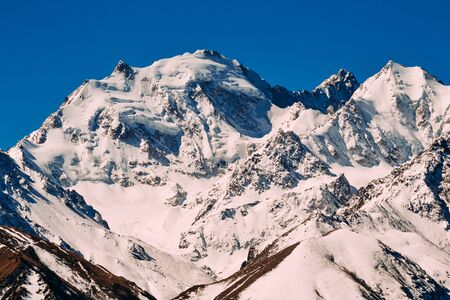 landscape from the high mountains in the daytimeの写真素材