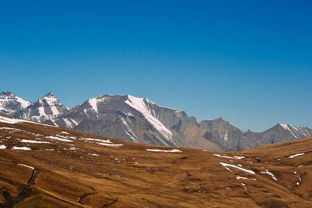 landscape from the high mountains in the daytimeの写真素材