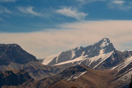 landscape from the high mountains in the daytimeの写真素材