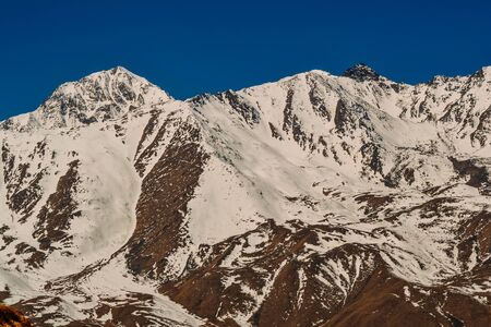 landscape from the high mountains in the daytimeの写真素材