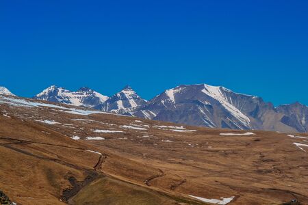landscape from the high mountains in the daytimeの写真素材