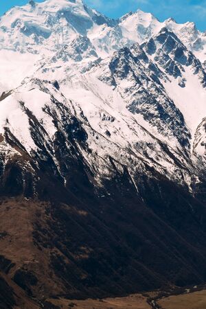 landscape from the high mountains in the daytimeの写真素材