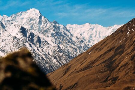 landscape from the high mountains in the daytime