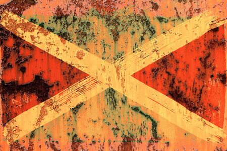 background from old Jamaican flag in grunge styleの写真素材