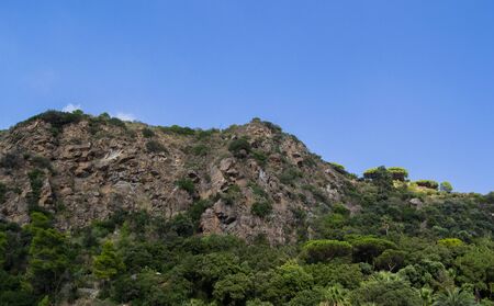 Italian mountains and hills in the city of Ischiaの写真素材