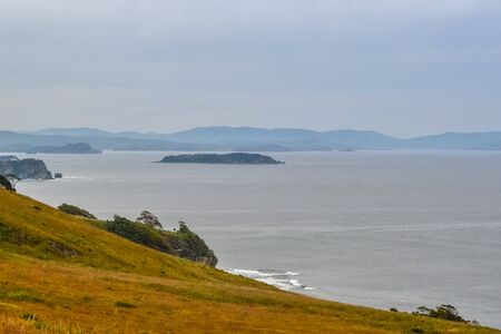 Landscape view of the Japanese sea. Russia, Primorsky Krai