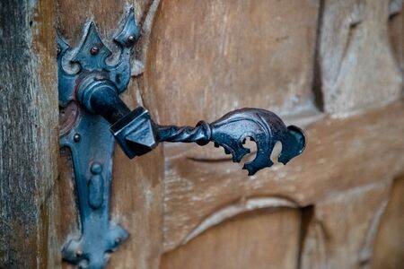 old vintage door handleの写真素材