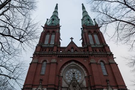 Johanneksenkirkko Church of St. John Lutheran temple in the capital of Finland Helsinki. autumn cloudy dayの写真素材