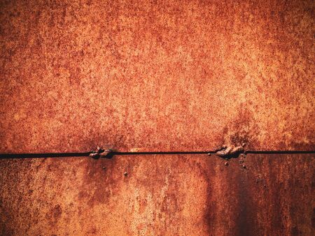 old rusting with peeling paint metal blank designer background