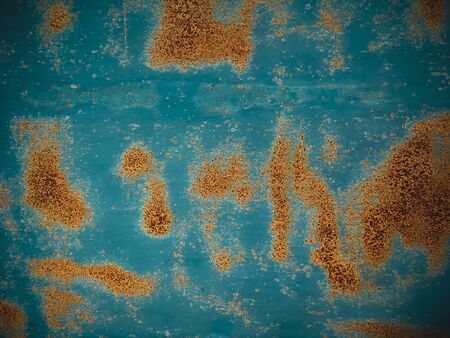 old rusting with peeling paint metal blank designer backgroundの写真素材