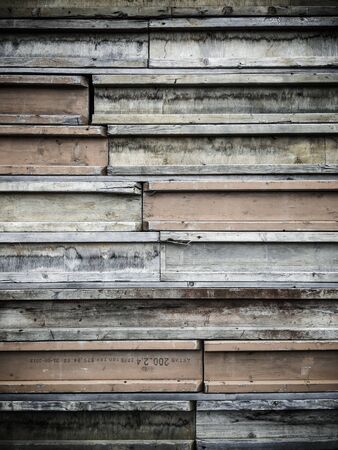 old vintage wooden boards empty designer backgroundの写真素材