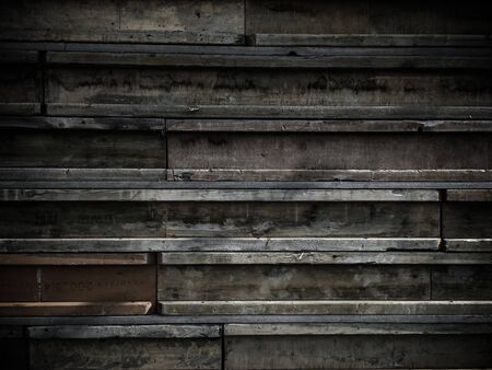 old vintage wooden boards empty designer backgroundの写真素材