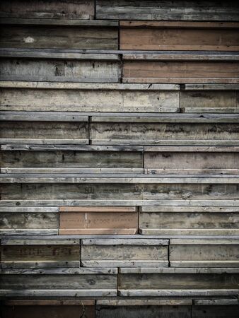 old vintage wooden boards empty designer backgroundの写真素材