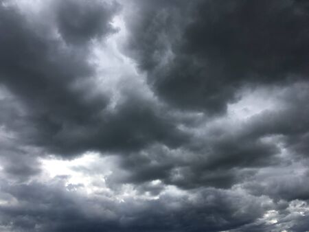 wicked stormy sky with gray cloudsの写真素材