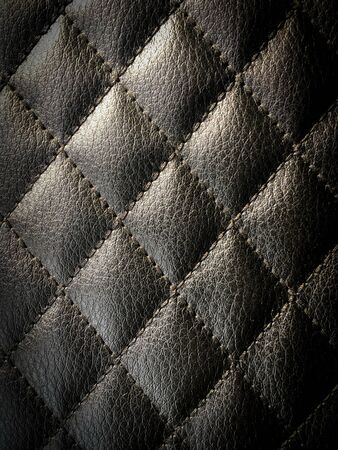 Diamond stitched leather designer backgroundの写真素材