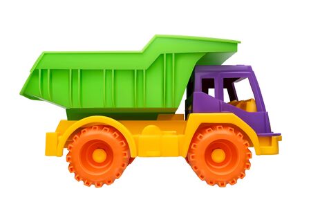 children toy truck vector illustration on a white isolated backgroundのイラスト素材