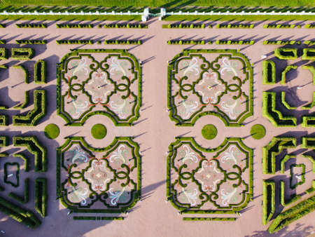 Park "Oranienbaum". Garden top view in St. Petersburg.の写真素材