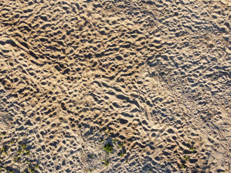 Aerial view of field stubble from droneの写真素材