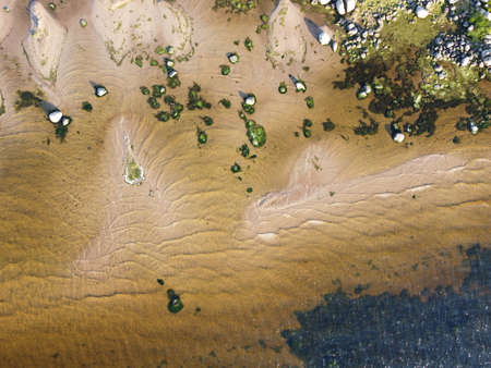 water bottom from above, aerial photoの写真素材