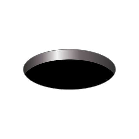 black round hole on a white isolated backgroundのイラスト素材