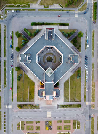 Sosnovy Bor, Leningrad Region, Russia. Aerial photoの写真素材