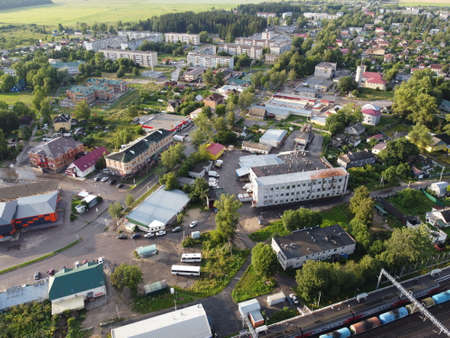 Volosovo, Leningrad Region, Russia. Aerial photoの写真素材