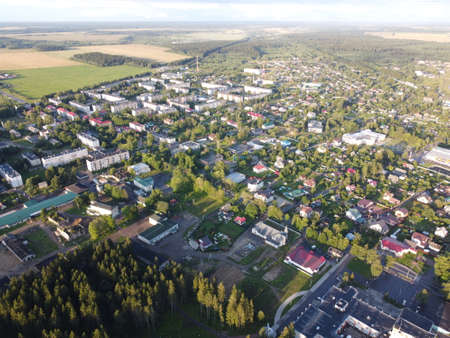 Volosovo, Leningrad Region, Russia. Aerial photoの写真素材