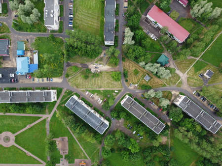 Begunitcy, Leningrad Region, Russia. Aerial photoの写真素材