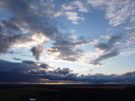 sunset sky with clouds background