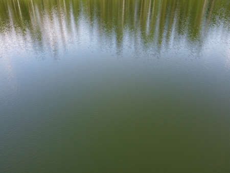 water surface from above, aerial photoの写真素材